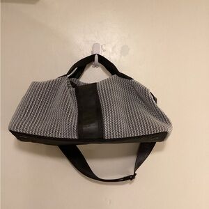 Athleta Gym Yoga Gray Camo Workout Sport Travel Bag Mini Duffel